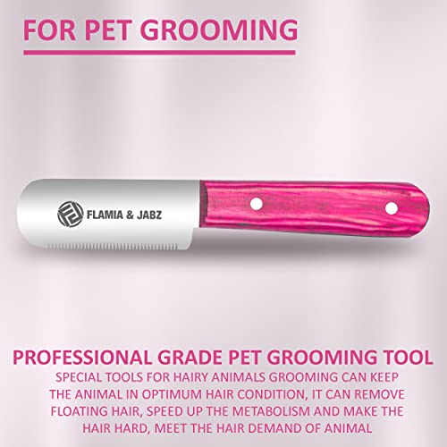 FJ Professional Stripping Knife, Right handed, 3 inch blade (Stainless Steel) (Fine, Pink) - color: Pink, size: Fine