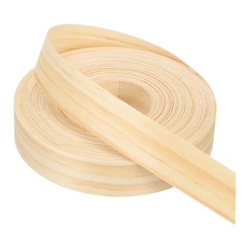 PATIKIL Pine Edge Banding, 1 Inch x 50 ft Wood Veneer Tape Pre-glued Flexible Plywood Edge Banding with Hot Melt Adhesive for Furniture Restoration - color: Pine, size: 1 Inch x 50 ft