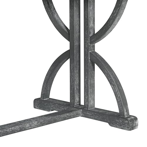 6-Piece Dining Table Set with 4 Upholstered Chairs and Bench, Gray Wash - color: Gray Wash