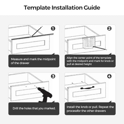 Ravinte Cabinet Door Drawer Hardware Installation Template Kit,Big,1 Pack - size: Multiple Align Sizes