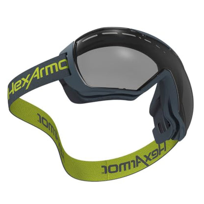 HexArmor MX500 Anti-Fog Safety Goggles, Over-the-Glasses Design, Wide Field of Vision, Liquid Splash Rated Eye Protection - color: Grey 23% Lens, Trushield Coating, size: Chemical-Resistant Neoprene