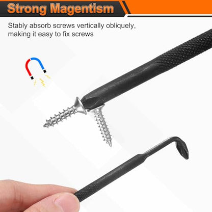 HARFINGTON 2pcs Offset Screwdriver PH1 Phillips Cross Head,Black - size: PH1