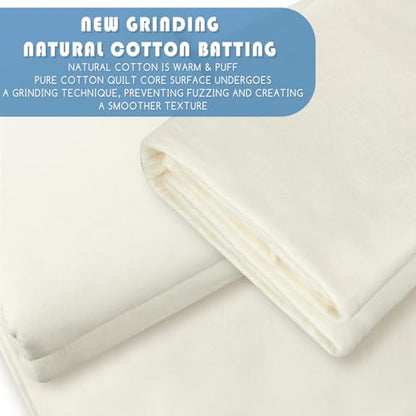 Peryiter 2 Pcs Quilt Batting King Size 120 x 120 Inch Batting for Quilts