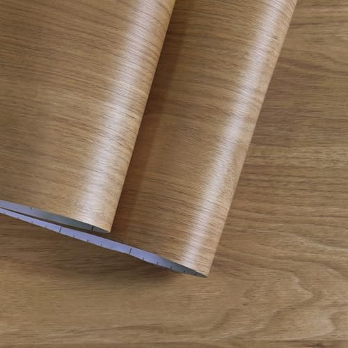 Wood Grain Contact Paper Peel and Stick Wallpaper Yellow Brown Self Adhesive Removable Wall Cover for Furniture Countertops Bubble Free Design Thick Waterproof Top Vinyl Wrap 48"x354" - color: Yellow/Brown, size: 48" x 354"