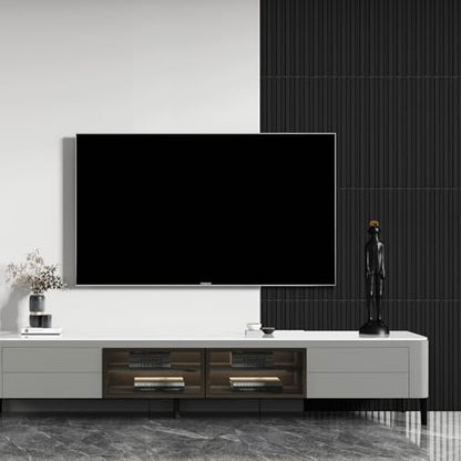 STICKGOO 3D Slat Wall Panels, PVC Fluted Wall Decor, 12 Tiles, Black - color: Black