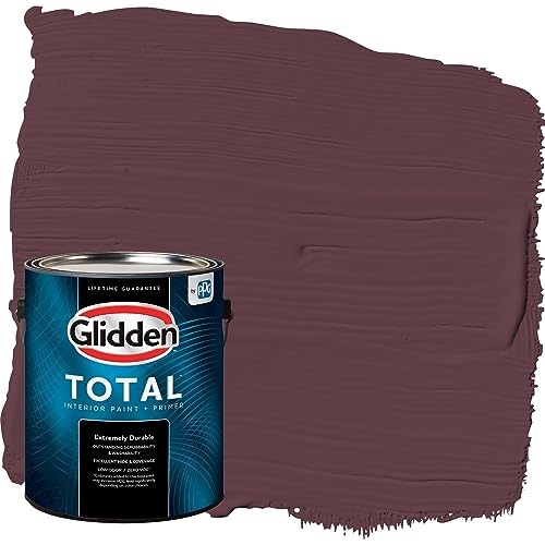 Glidden Total Interior Wall Paint & Primer All-in-One, Gooseberry/Purple, Flat, 1 Gallon - color: Gooseberry