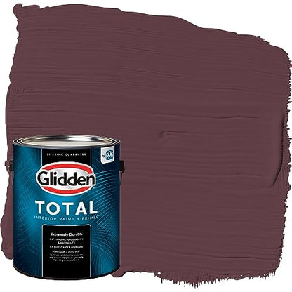 Glidden Total Interior Wall Paint & Primer All-in-One, Gooseberry/Purple, Flat, 1 Gallon - color: Gooseberry