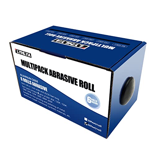 Assorted Sandpaper Rolls 80/150/240/320/400/600, 6 Grits Abrasive Paper with Dispenser Emery Cloth Roll for Wood Furniture Finishing Metal Sanding Automotive Polishing - size: 6roll-8m (Hot Choices)