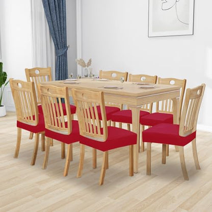 Easy-Going Waterproof Seat Covers for Dining Chairs Set of 8, Christmas Red - color: Christmas Red, size: 8 Pack
