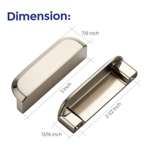 Ravinte Cabinet Pulls Cabinet Handles 2-1/2 Inch Brushed Nickel 10 Pack - color: Brushed Nickel, size: 2-1/2 Inch Hole Center