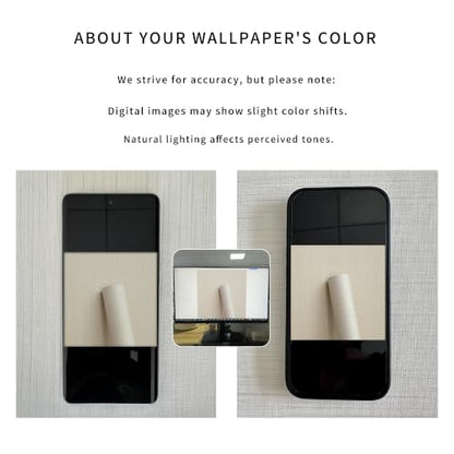 Haimin Wallpaper (24in X 393in) Wood Contact Paper Peel and Stick Self-Adhesive and Removable Wallpaper for Cabinet Wall Furniture Countertop Kitchen Room Wood Grain Wall Paper (Off-White (05)) - color: Off-white (05)