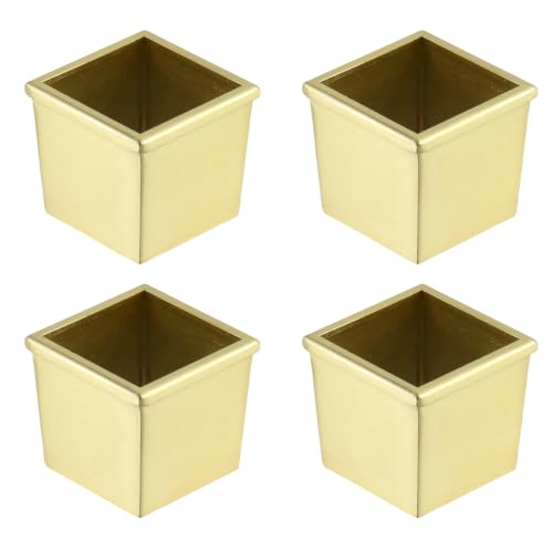 Geesatis Table Feet Cover Caps,Zinc Alloy Furniture Legs Covers,4Pcs - size: 1"- Square-4Pcs