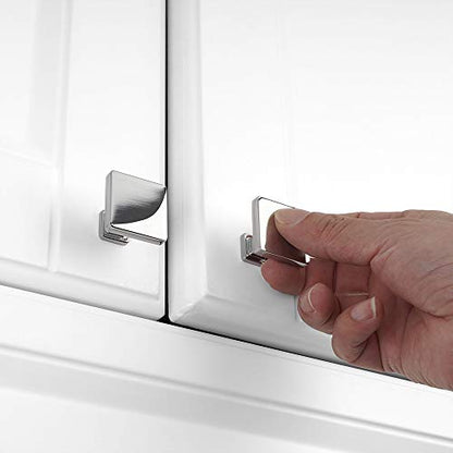 KOOFIZO 10 Pack Polished Chrome Cabinet Knobs, Square Single Hole Pulls K08 - color: Polished Chrome, size: Knob 1 - 10Pcs
