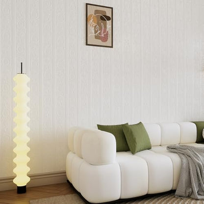 JiffDiff White 3D Embossed Textured Peel Stick Wallpaper 17.3"x800" - color: White, size: 17.3" x 800"