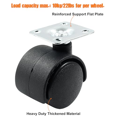 1 Inch Swivel Caster Wheels, Plate Caster, 4pcs - style: 1 Inch