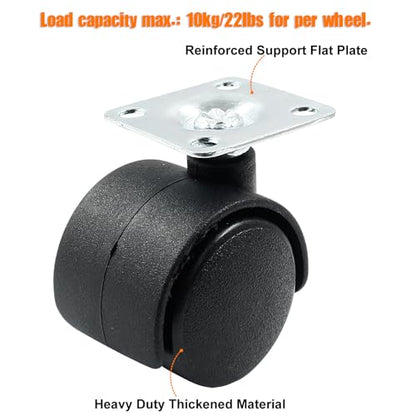 1 Inch Swivel Caster Wheels, Plate Caster, 4pcs - style: 1 Inch