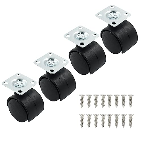 1 Inch Swivel Caster Wheels, Plate Caster, 4pcs - style: 1 Inch