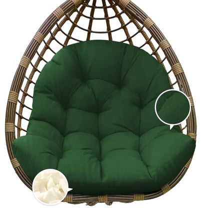 Egg Chair Cushion Replacement, Waterproof Outdoor Hanging Egg Chair Cushion Hammock Swing Chairs Cushions Pads, U-Shaped Thickened Cushions for Hanging Eggs Chairs, 47x33x7 Inches (Green) - color: Green