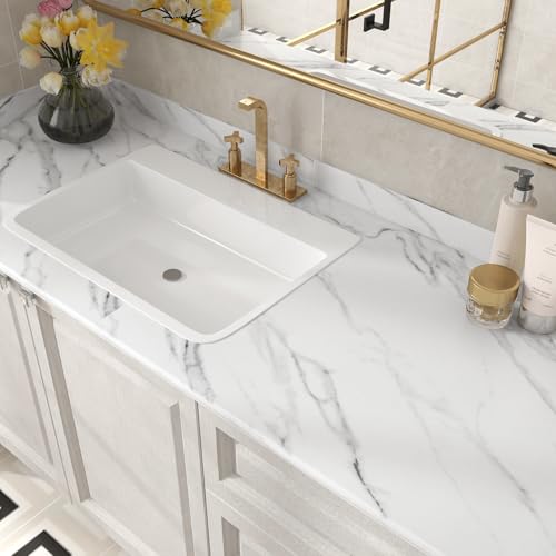 ICOOP White Grey Countertop Contact Paper Marble Contact Paper 15.8"×120" - color: White and Grey, size: 15.8" x 120"