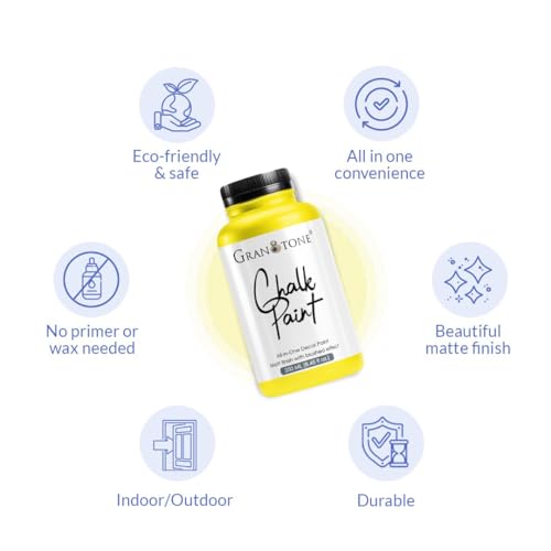 GRANOTONE Chalk Paint Citron Yellow 8.5 fl oz 250 ml - color: CITRON, size: 8.5 Fl Oz
