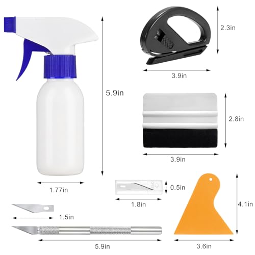 5 PCS Window Film Tint Kit, Car Vinyl Wrap Tools Kit with Squeegees & Utility Knife & 5 Blades, Auto Wraps Applicator Tools for Protective Film Wrapping Installing