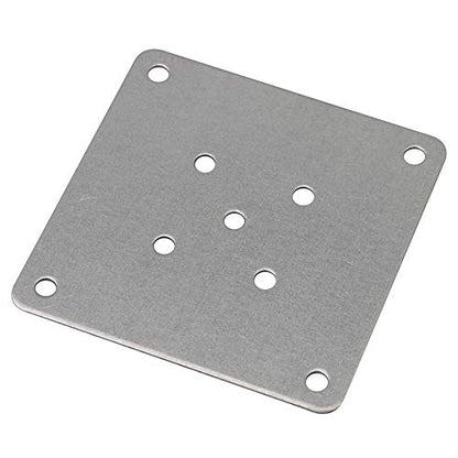 RDEXP 4X Leg Mounting Plates 8x8cm Furniture Leg Attachment Iron Plates Hole Dia 5mm