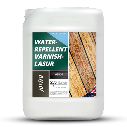 Varnish-LASUR Water-Based Satin Protective Water Repellent | Protects, decorates, and beautifies All Types of Wood with a Pearlescent Effect (2,5 G, Wenge) - color: Wenge, size: 2,5 G