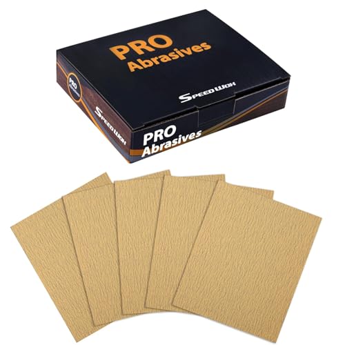 SPEEDWOX 1/4 Sheet Sandpaper Sheets 25PCS Premium Sand Paper 150 Grit Sanding Sheets 5.5" x 4.5" Sandpaper for Wood Metal Automotive Furniture Woodworking Clip-On, Hand Sanding Blocks - style: 150 Grits