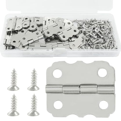 30PCS Small Decorative Hinges, Silver - color: Silver