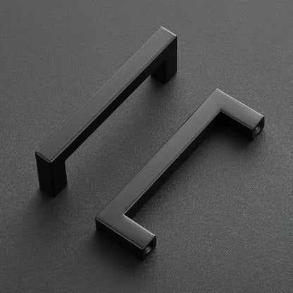 Ravinte Matte Black Square Pulls Cabinet Handles,4 Inch,30 Pack - color: Matte Black, size: 4 Inch Hole Center