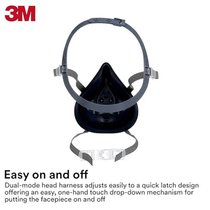 3M Reusable Respirator Half Facepiece 7502, NIOSH, Medium - size: Medium