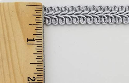 1/2" Chinese French Braid Gimp Trimming - 10 Continuous Yards - Many Colors! (Grey) - color: Grey