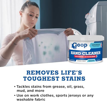 GOOP Original Multi-Purpose Waterless Hand Cleaner and Stain Remover - 14 oz Can (Pack of 4) - size: 14 Ounce (Pack of 4)