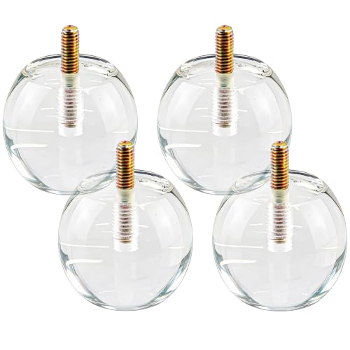 Round Acrylic Furniture Legs, 2.05 Inch Height, 4Pcs - size: H 2.05 Inch