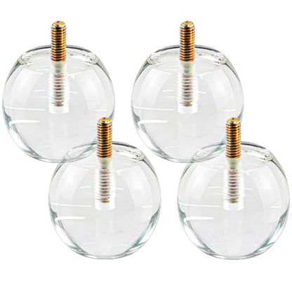 Round Acrylic Furniture Legs, 2.05 Inch Height, 4Pcs - size: H 2.05 Inch