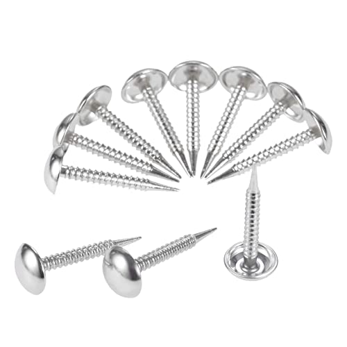 dophee 100Pcs Vintage Style Silver Upholstery Nails Studs, 0.31"x0.79" - color: Silver