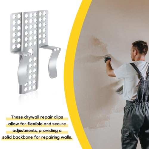 Drywall Repair Clips 12 Pcs with Screws Stainless 1/2 Inch