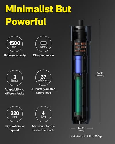 HOTO 12-in-1 Electric Screwdriver Rechargeable, Cordless Screwdriver Set