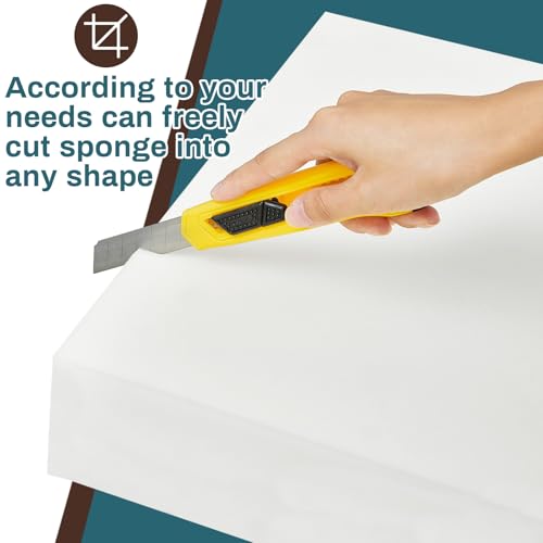 Frienda 3 Pack 5" x 24" x 24" Upholstery High Density Foam Cushion - size: 5 x 24 x 24 Inch