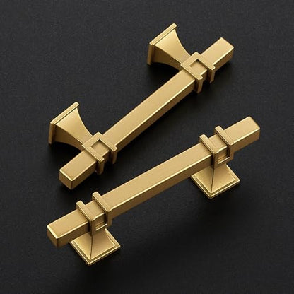 HOME EDIT Gold Pulls Cabinet Handles 3 Inch 10 Pack - color: Gold, size: 3 In Hole Center