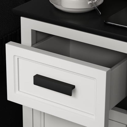 Peaha 10 Pack 5 Inch Black Cabinet Handles Finger Edge Pulls for Cabinets - color: Black, size: 5" Hole Center