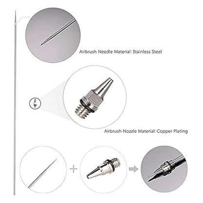 HUBEST 0.3mm Airbrush Needle Nozzle Kit, 3 Sets for Iwata Master & More - size: 0.3MM