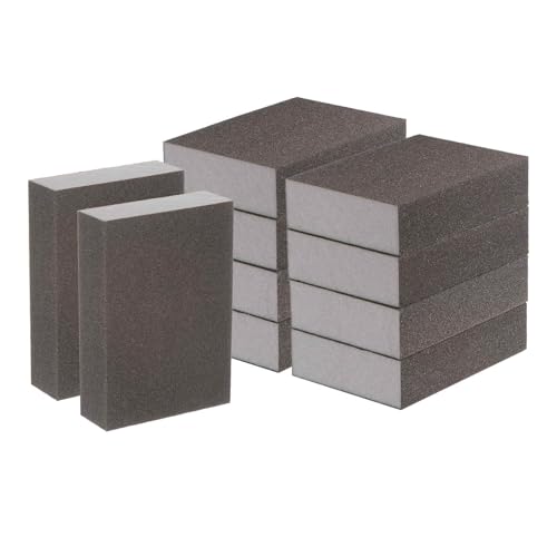 HARFINGTON 10pcs Superfine Sanding Sponge Blocks 500-600 Grit Foam Sanding Block for Polishing Kitchen Metal Wood Drywall, 100x70x25mm - size: 500-600 Grit