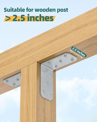 5"×5"×2.5" L Brackets, 90 Degree Corner Brace, Galvanized-8PCS - color: Galvanized-8PCS