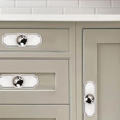 khtumeware 10-Pack Heavy Duty Solid Backplate for Cabinet Knobs Polished Nickel Drawer Knobs with Backplate Suitable for Dresser and Kitchen Cabinet Hardware. - color: Polished Nickel