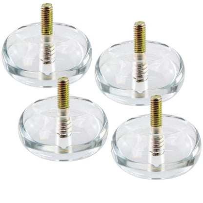 Round Acrylic Furniture Legs, 1.28 Inch Height, 4Pcs - size: H 1.28 Inch