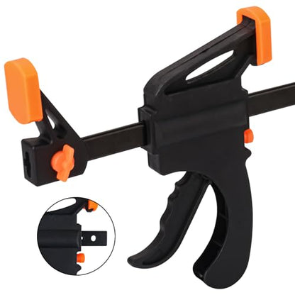 7 PCS 8 Inch Bar Clamps for Woodworking, Orange E-Z Hold Woodworking Bar Clamps Set, One-Handed Quick F Clamps, F Clamps Set for Carpenters & Woodworkers Tools - size: 7 PCS 8 Inch
