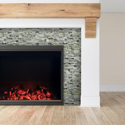 SUNWINGS 5-Sheet Peel and Stick Mosaic Natural 3D Stone Self Adhesive Marble Tiles, 11.5" x 10.7" Stick on Backsplash for Kitchen Bathroom Fireplace Vanity, Emerald Green - color: Emerald Green