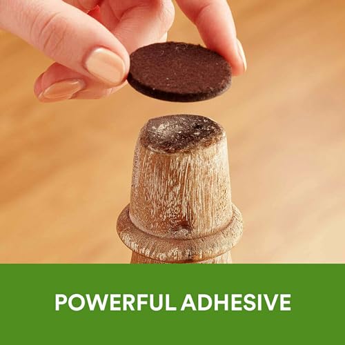 Scotch Felt Pads 162 PCS Brown, Felt Furniture Pads for Protecting Hardwood Floors, Round, Assorted Sizes Value Pack, Self-Stick design, Protecting from nicks, dents and scratches (SP847-NA)
