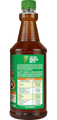 Green Gobbler All-Natural, Cold Pressed Concentrated Orange Oil for Home and Outdoor Multi-Purpose Cleaning- Hundreds of Uses, 32 oz